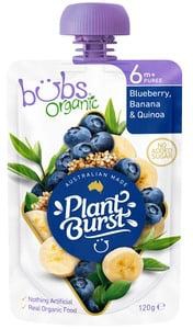 Organic Bubs Baby Food Blueberry Banana & Quinoa 6m+ 120g