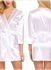 Women Short Satin Kimono Robe Nightgown Sleepwear Bathrobe