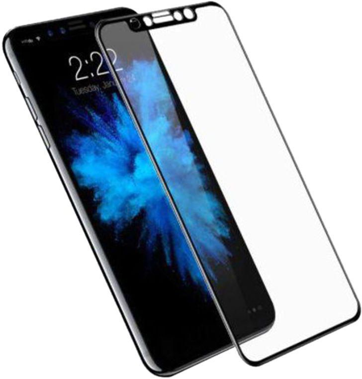 5D Curved Full Coverage Tempered Glass Screen Protector for iPhone X Black SAPU