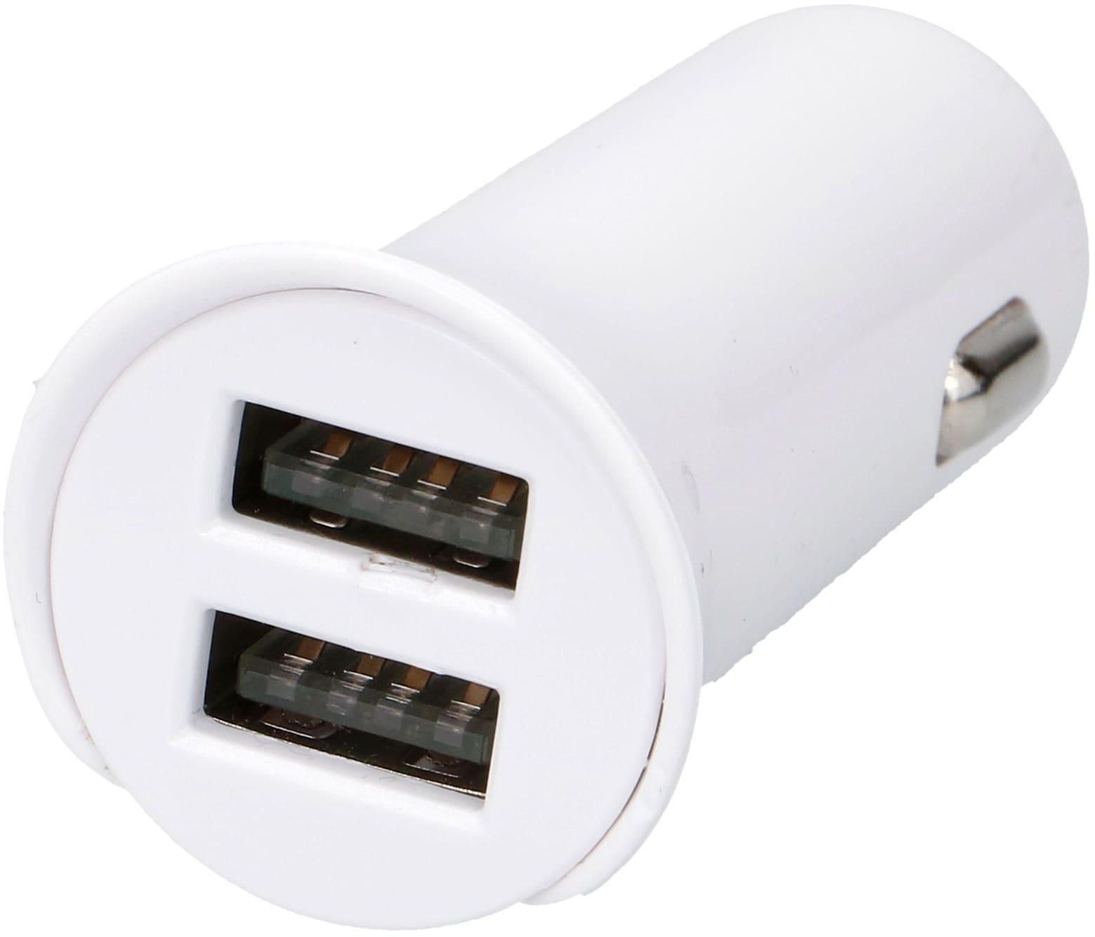 All Ride Connect Car Charger 2.1A 2 USB 12-24V White