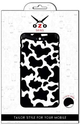 لاصقة حماية من اوزو بشكل جلد البقرة الاسود في الابيض لموبايل هاواوي نوفا 7i