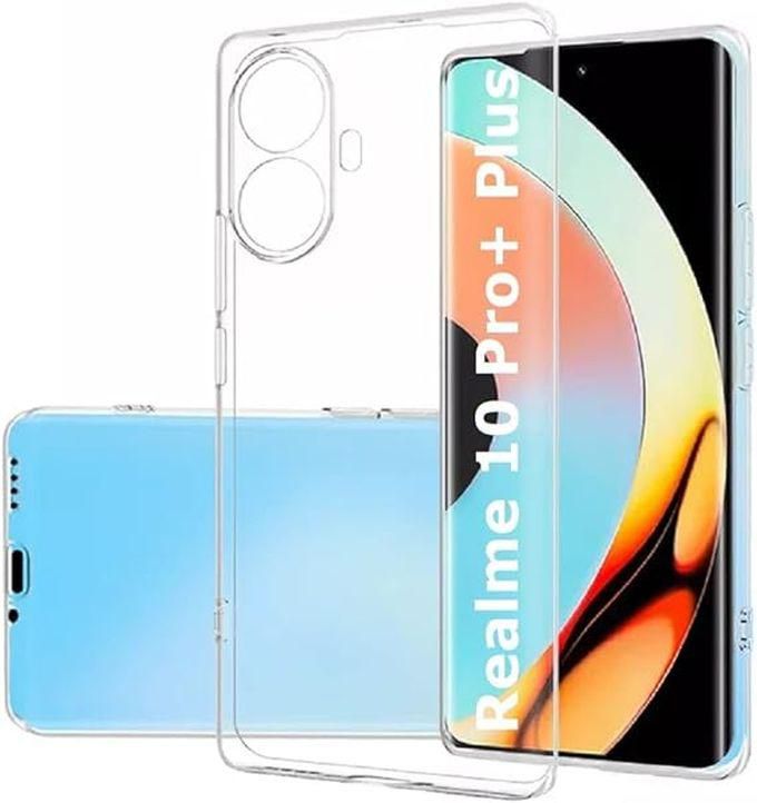 Dl3 Mobilak Case Compatible with Realme 10 Pro+ Plus 5G Case Crystal Clear Soft TPU Gel Case Flexible Silicone Anti-Scratch Camera Protection Transparent TPU Cover - Clear