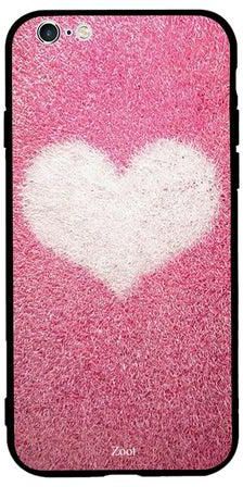 Thermoplastic Polyurethane Protective Case Cover For Apple iPhone 6 Plus Pink With White Heart