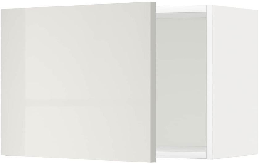 METOD Wall cabinet - white/Ringhult light grey 60x40 cm