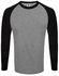 Mauton Raglan Longsleeve T-shirt - Grey/Black