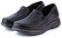LARRIE Ladies Casual Comfort Slip On Flat Shoes - 5 Sizes (Black)