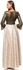 Reeta Rocsi A Line Dress for Women - XL, Gold/Off-White