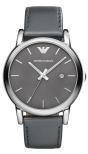 Emporio Armani Men's Sporty Leather Watch AR1730 (Grey Dial)