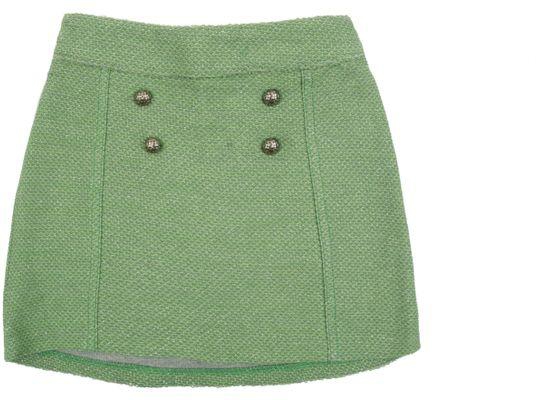 Junior High Quality Cotton Blend And Comfy Boucle Skirt