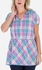 Ravin Plaids Patterned Top - Purple & Turquoise