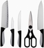 بيسك - طقم سكاكين و مقص من الستانلس ستيل ( 5 قطع )