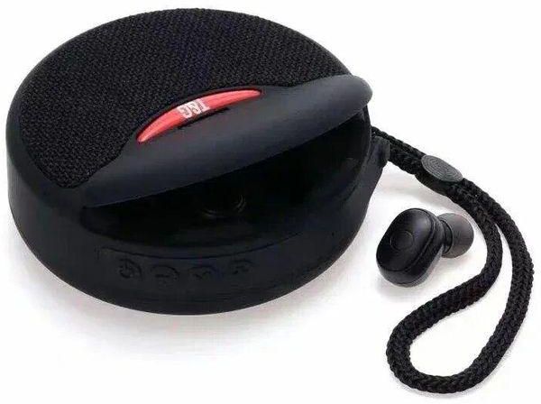 2 in 1 bluetooth Speaker + Headset Wireless 3D Stereo Subwoofer Music Sports In Ear Earphone Support TF Card FM Radio