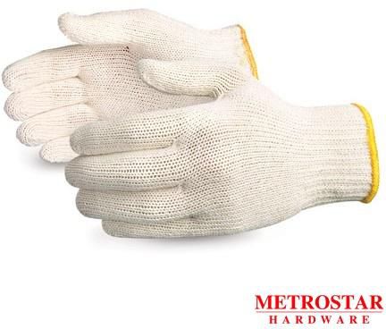 Metrostarhardware Multipurpose Cotton Hand Glove - 1pair (White)