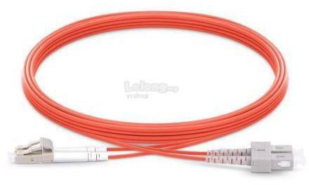 LC-SC 50/125 OM2 Multimode Duplex Fiber Optic Patch Cable - 5 Sizes (Orange)