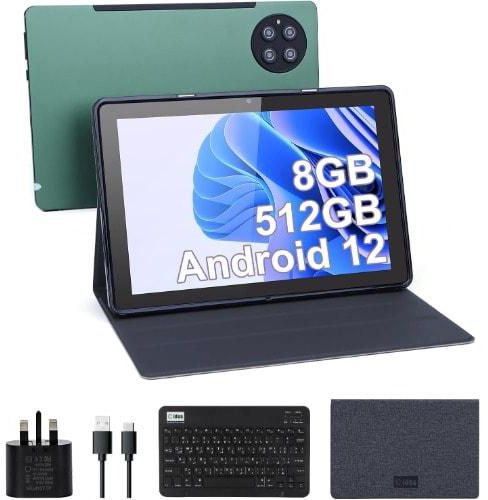 C idea CM7800 Plus Tablet with Keyboard - 10" - 512GB ROM - 8GB RAM - 5G Dual SIM - 8000mAh - Green