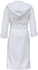 Fabienne Unisex Turkish Terry Cotton Hooded Bathrobe White Long Sleeve with Pockets