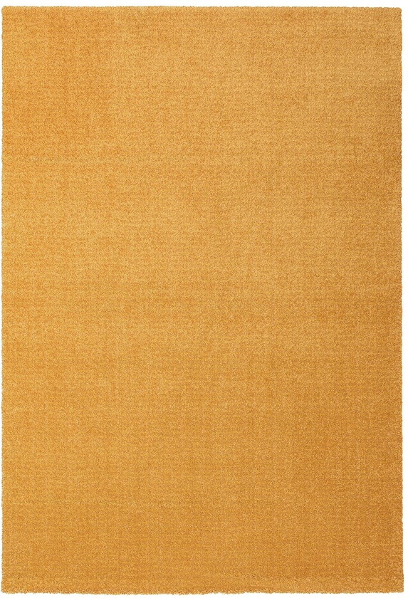 LANGSTED Rug, low pile - yellow 133x195 cm