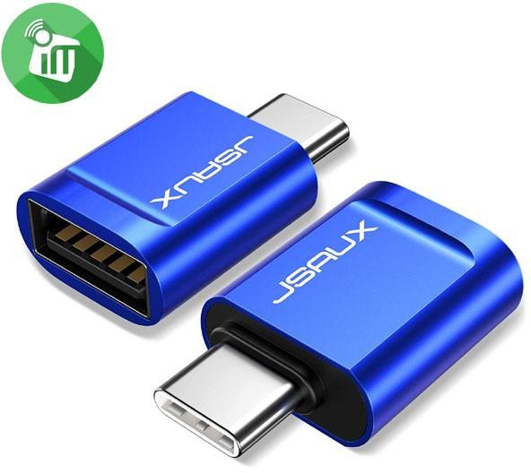 JSAUX USB-C (THUNDERBOLT 3) To USB 3.0 OTG Adapter (2-Pack)