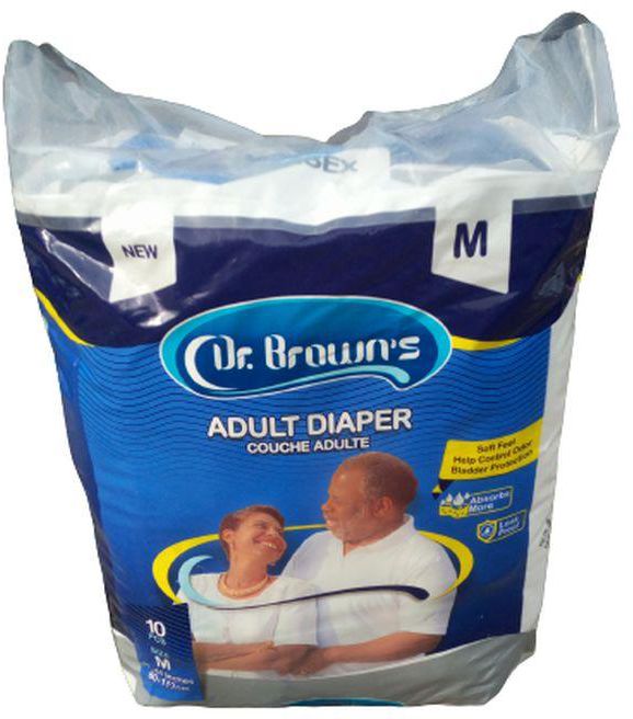 Dr. Brown´s Adult Diapers 10pcs X 10 In A Bag Medium