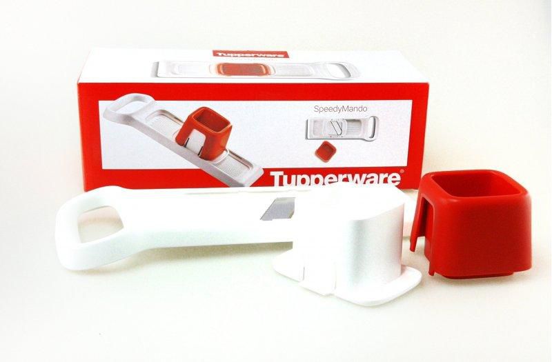Tupperware Speedy Mando Food Cutter Mini Slicer (Red/White)