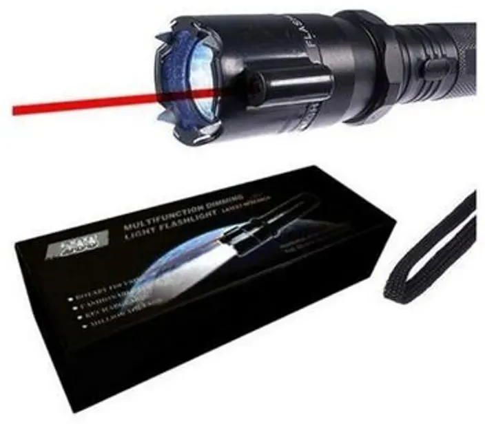 Self-Defense Police Torch With Electric Shock & Laser Pointer