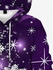 Mens Christmas Snowflake Snowman Print Front Pocket Fleece Lining Hoodie - 5xl