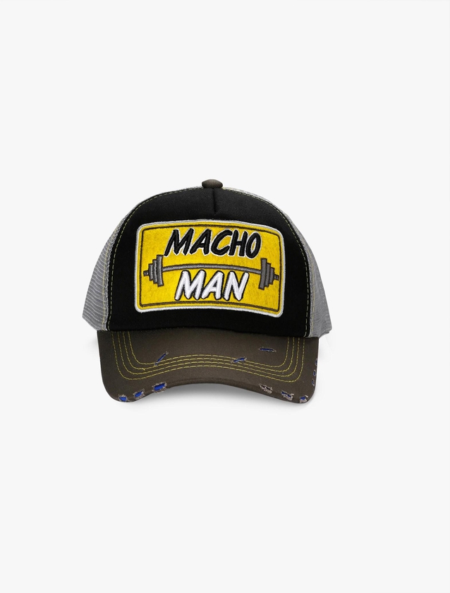 Grey Macho Man Snapback Cap