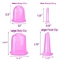 7-Piece Silicone Vacuum Massager Cups Pink