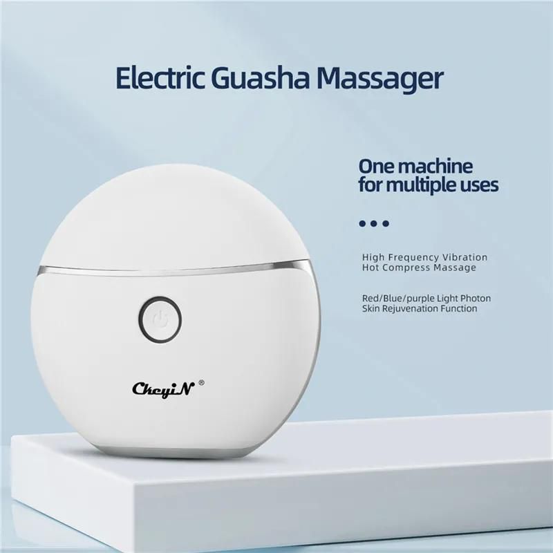 Facial Massager LED Light Therapy Vibration Microcurrent Massage Machine Face Lifting Anti-Wrinkle Guasha Device