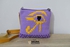 Babybee Handmade Crochet Horus Cross Bag - Dark Purple & Light Purple & Yellow