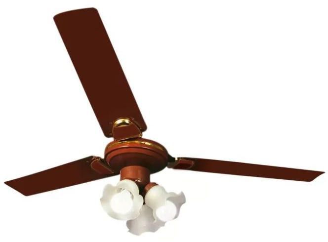 Get Fresh 500004477 Ceiling Fan, 3 Blades, 3 Spots, 52 Inch - Brown with best offers | Raneen.com