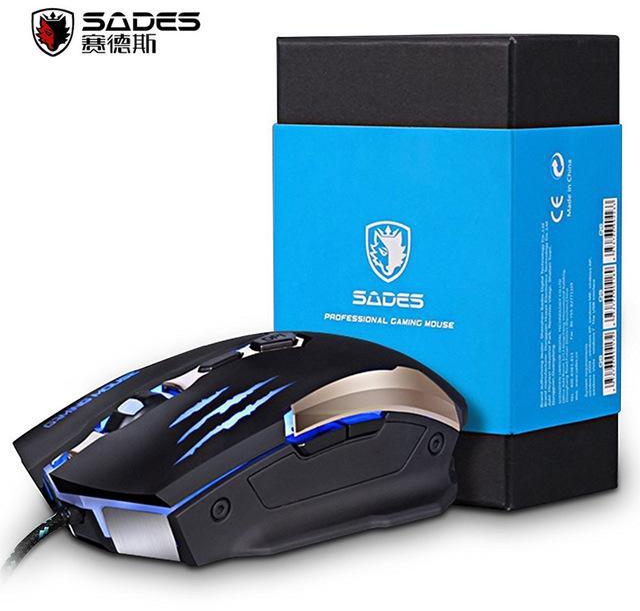 Sades Q6 Gaming Mouse with 7 Button &amp; Led Light (Black)