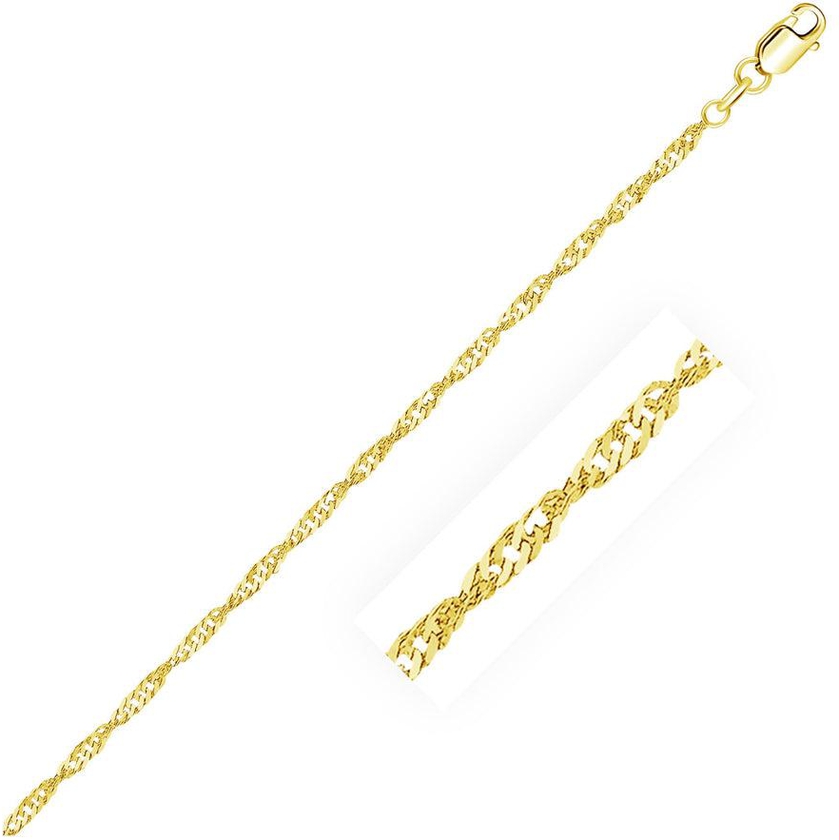 2.1mm 14k Yellow Gold Singapore Chain-rx53607-24