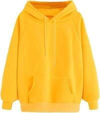 Sofia Clothing Unisex Hoodie Sweatshirt Long Sleeve with Pockets (YELLOW, XXL)