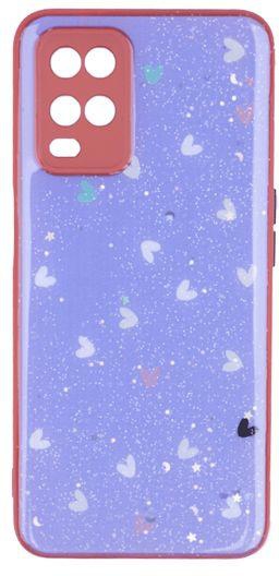 OPPO A54 4G - Colorful Hard Back Cover With Soft Edges, Stars And Glitter