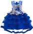 Stylish Fairy Flower Dress Blue