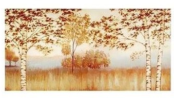 Decorative Wall Painting Beige/White 24x18centimeter
