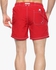 Red Mesh Cuff Swim Shorts