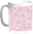 Circular Motifs Printed Coffee Mug White/Pink