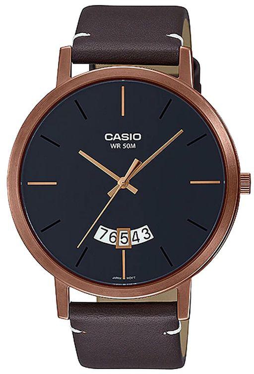 Casio Casio Watch for Men MTP-B100RL-1EVDF Analog Leather Band Multi Colors