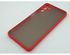 جراب مفحم بظهر شبه شفاف وازرار ملونة لهاتف سامسونج جالاكسي ايه زيرو 4 اس - احمر Samsung Galaxy A04s