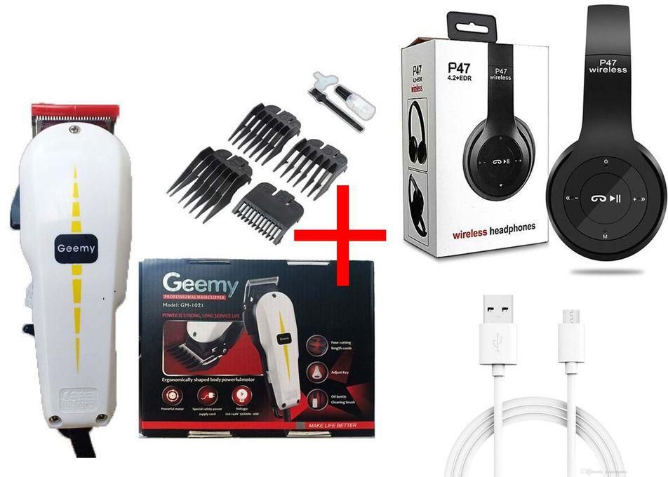 Geemy GM-1021 - Professional Electric Hair Clipper + Free Gifts.
