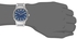 Akribos XXIV Essential Men's Blue Dial Stainless Steel Band Watch - AK712BU
