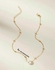 RA accessories Women's Golden Chain With Off-White Pearl - Elegant Shape
