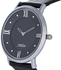 Elletier Men's Black Dial Leather Band Watch - 17E063M110202