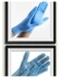 Small Nitrile Disposable Free Powder Gloves - 100 Pcs + Plastic Gloves Blue - 100 Pcs