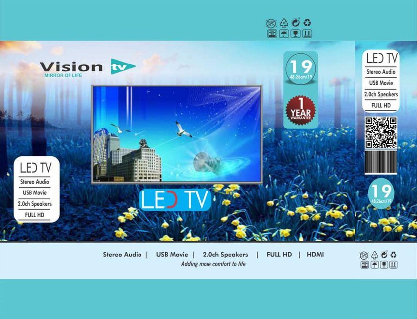 Vision 19"INCHES LED VISION TV WITH ONE YEAR WARRANTY