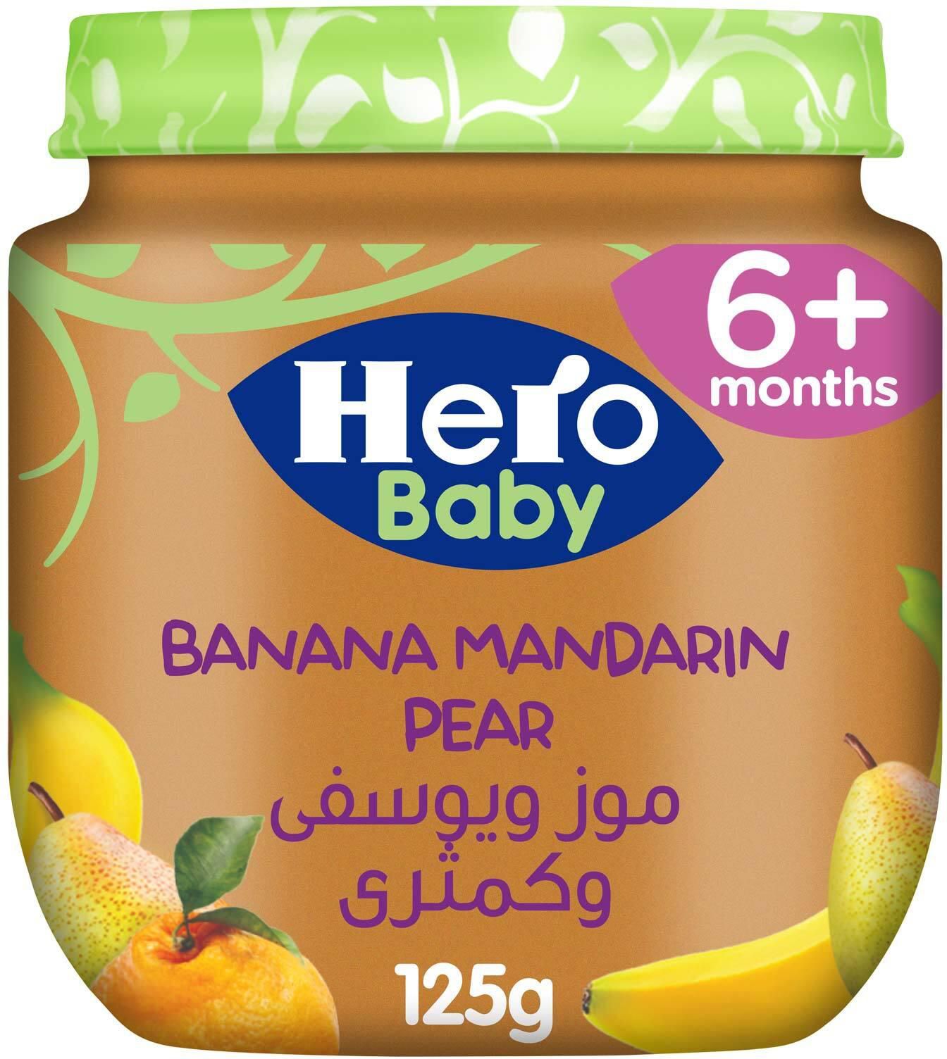 Hero Baby Banana Mandarin Pear Jar - 125 gram