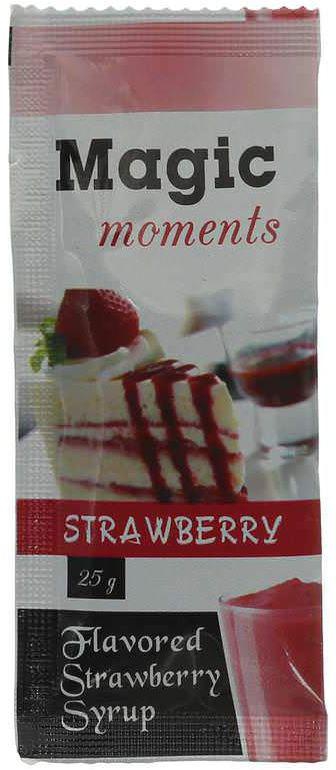 Magic Moments Strawberry Syrup Sachet 25 Gm, Set Of 12 Pieces