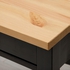 HEMNES Desk with 2 drawers - black-brown/light brown 120x47 cm